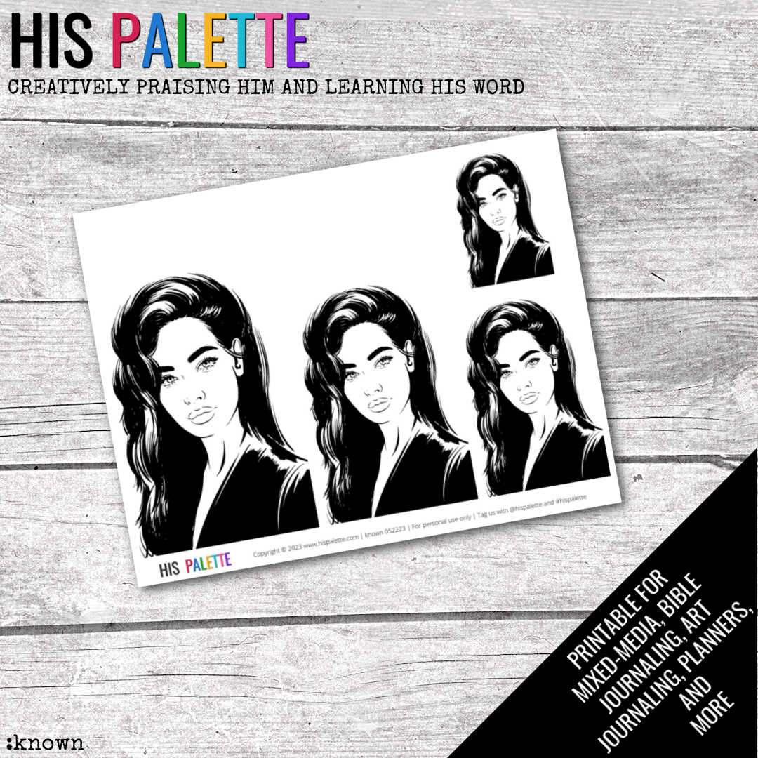 Known printable for mixed-media, Bible journaling and faith art – His ...