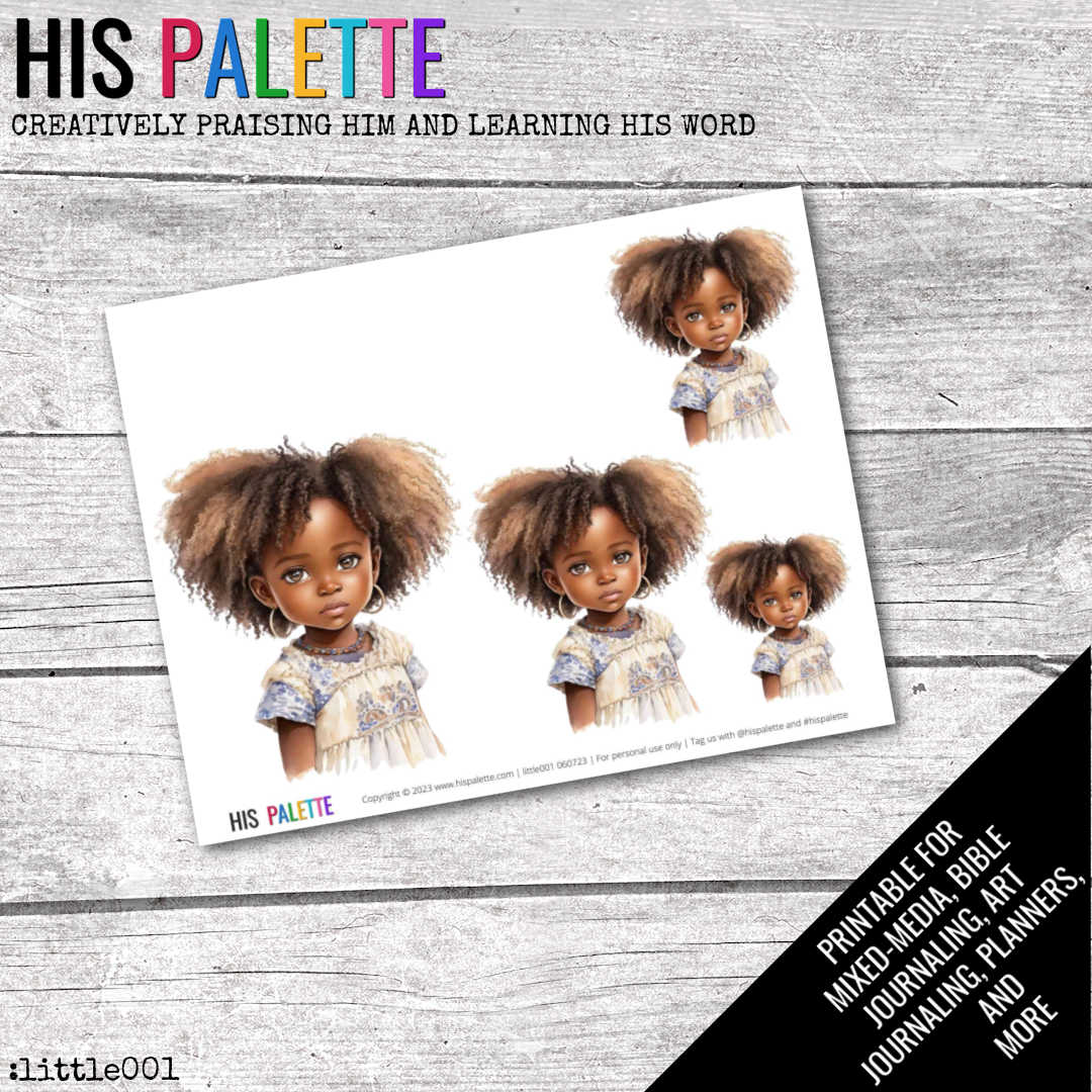 Little 001 printable for mixed-media, Bible journaling and faith art ...
