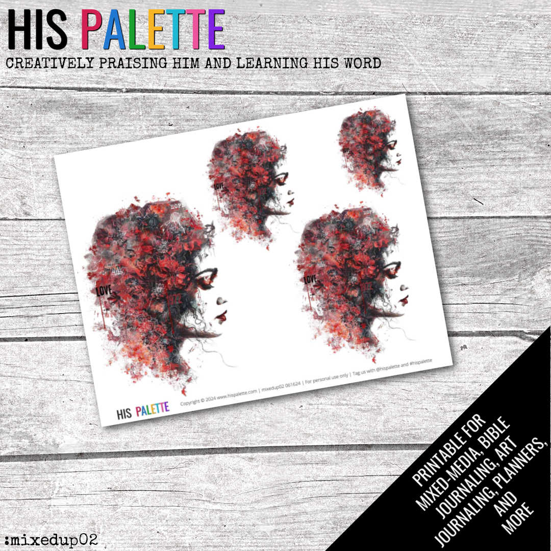 Mixed Up 02 printable for mixed-media, Bible journaling and faith art ...