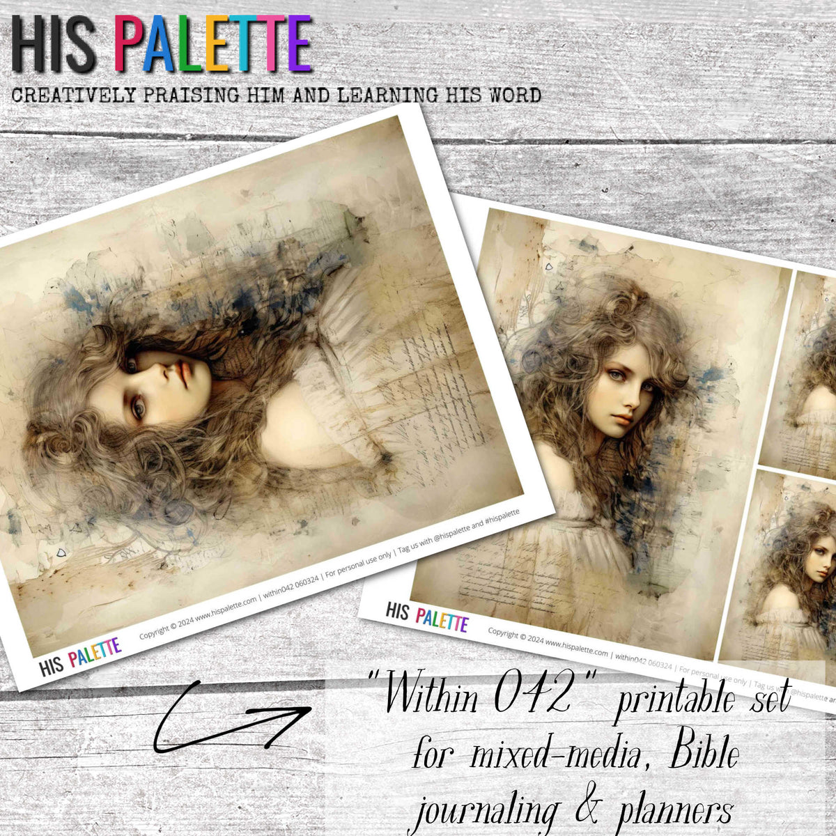 Within 042 printable for mixed-media, Bible journaling and faith art ...