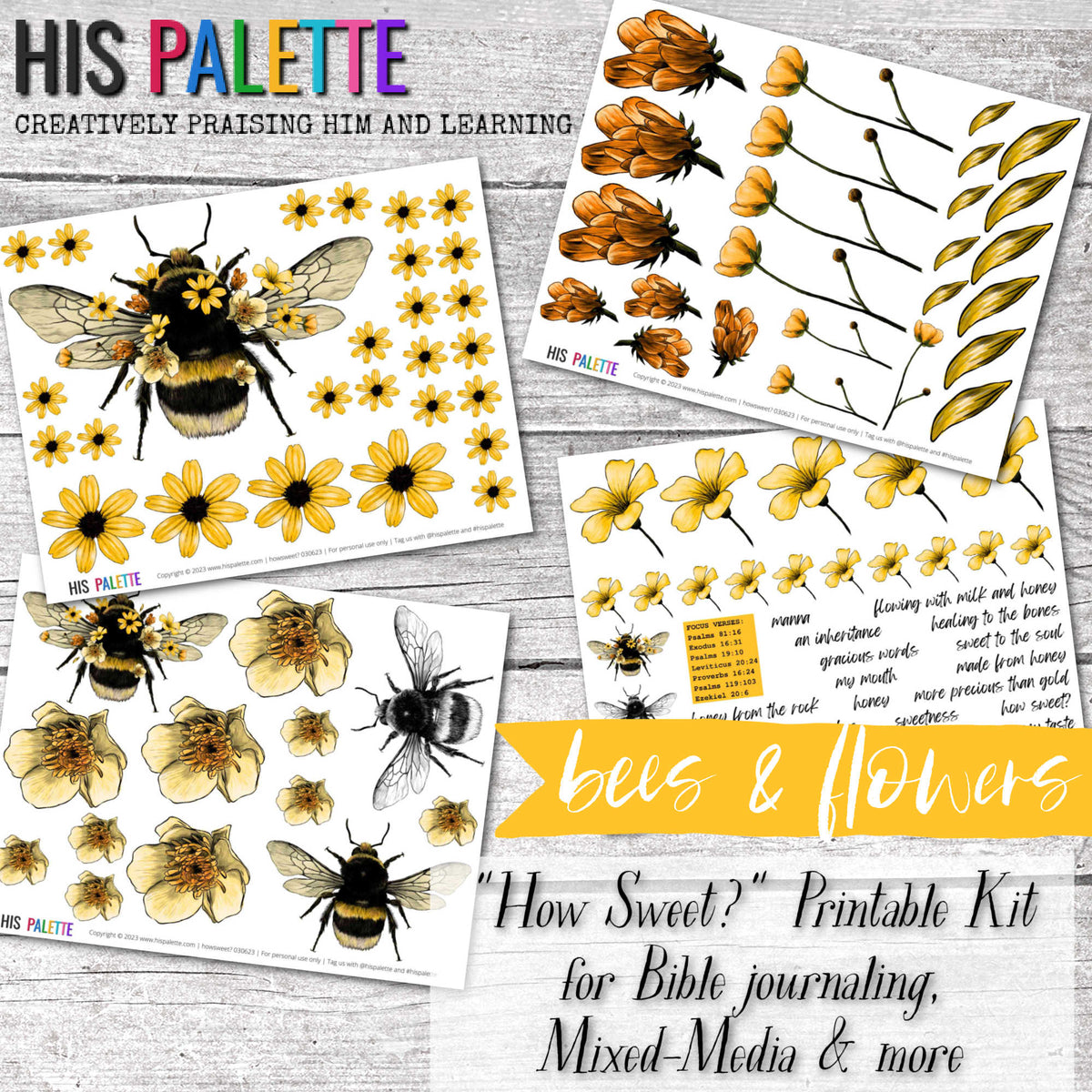 How Sweet? printable for mixed-media, Bible journaling and faith art ...