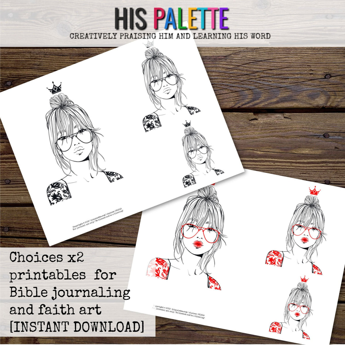 Choices Printable Set for Mixed-Media, Bible Journaling and Faith Art ...
