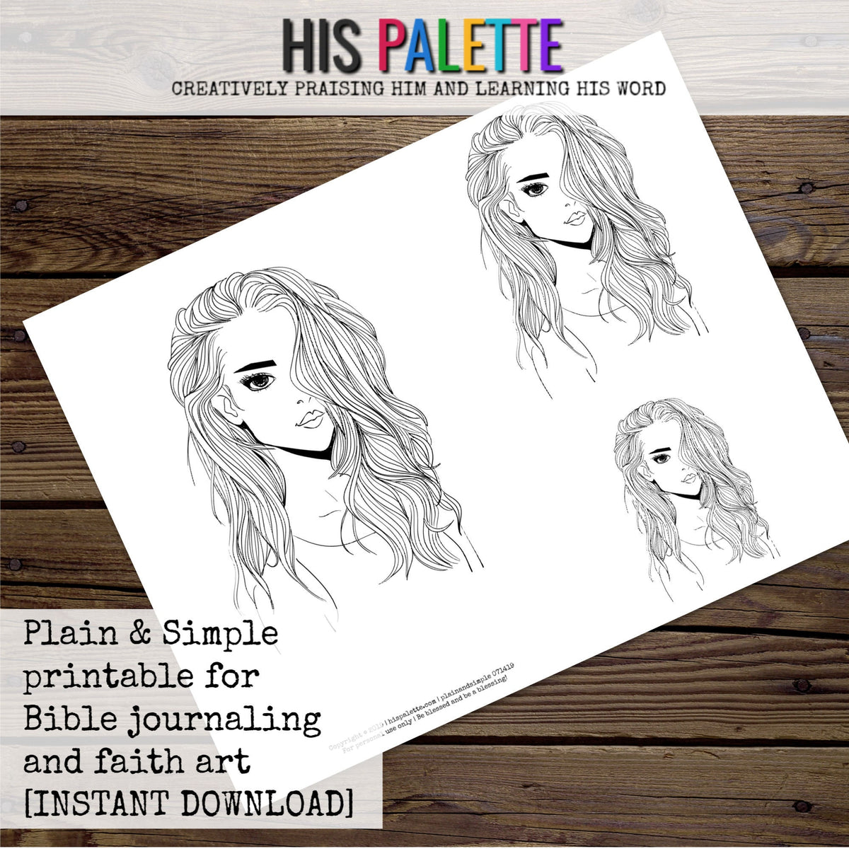 Plain & Simple Printable for Mixed-Media, Bible Journaling and Faith A ...