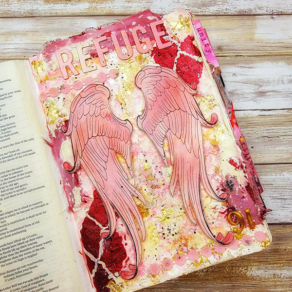 Wings of an Angel 2 printable for mixed-media, Bible journaling and faith art