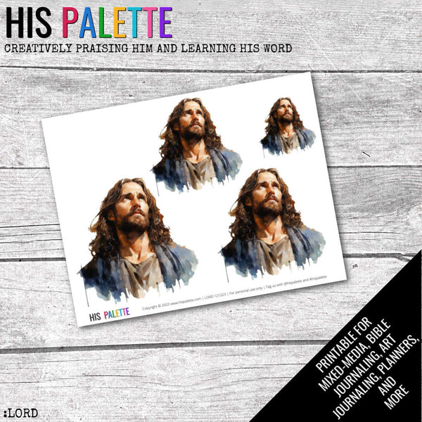 LORD printable for mixed-media, Bible journaling and faith art