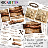 It Is Finished printable kit for mixed-media, Bible journaling and faith art