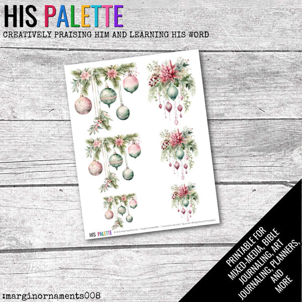 Margin Ornaments 008 printable for mixed-media, Bible journaling and faith art