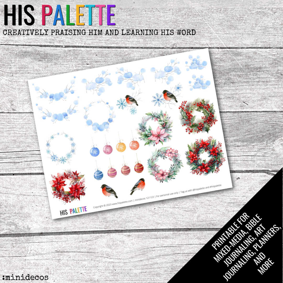 Mini Decos DIY printable kit for mixed-media, Bible journaling and fai ...
