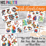 Paper Fish printable kit for mixed-media, Bible journaling and faith art