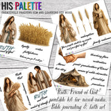 Ruth: Friend of God printable kit for mixed-media, Bible journaling and faith art
