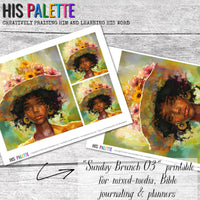 Sunday Brunch 03 printable for mixed-media, Bible journaling and faith art