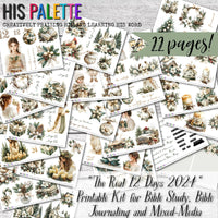 The Real 12 Days printable kit for mixed-media, Bible journaling and Bible study