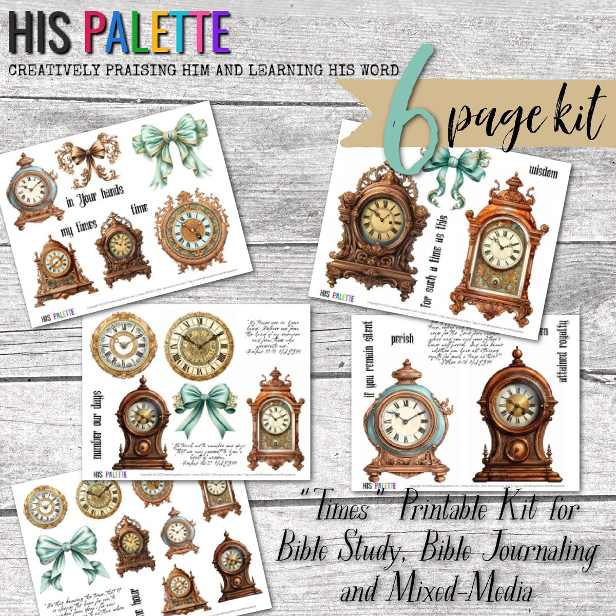 Times printable kit for mixed-media, Bible journaling and faith art ...