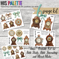 Times printable kit for mixed-media, Bible journaling and faith art