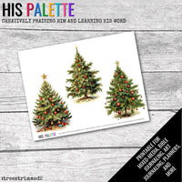 Trees - Trimmed 2 printable for mixed-media, Bible journaling and faith art