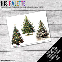 Trees - Trimmed 4 printable for mixed-media, Bible journaling and faith art