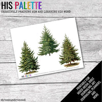 Trees - Undressed printable for mixed-media, Bible journaling and faith art
