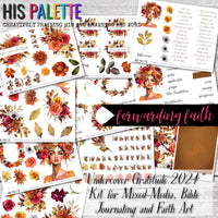 Undercover Gratitude 2024: Fowarding Faith printable kit for mixed-media, Bible journaling and Bible study