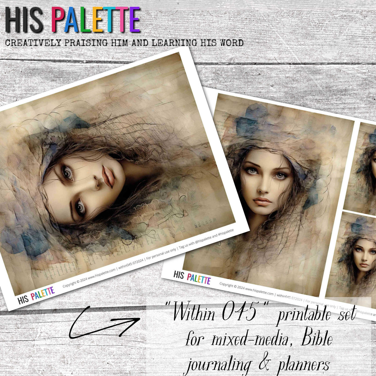 Within 045 printable for mixed-media, Bible journaling and faith art ...