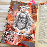Abraham printable for mixed-media, Bible journaling and faith art