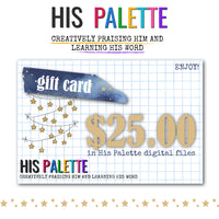 His Palette Gift Card $25.00