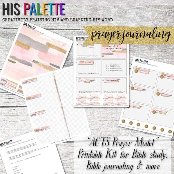 ACTS Prayer Model Kit - printable for Bible study and journaling