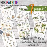 Advent 2021 printable kit for mixed-media, Bible journaling and planners