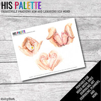 Baby Feet printable for mixed-media, Bible journaling and planner