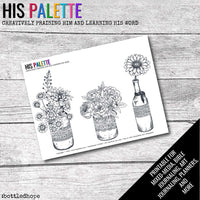Bottled Hope printable for mixed-media, Bible journaling and faith art