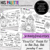 Eternal Life printable kit for mixed-media, Bible journaling and planners