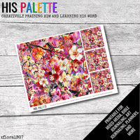 Floral BG7 printable for mixed-media, Bible journaling and more