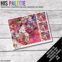 Floral BG8 printable for mixed-media, Bible journaling and more