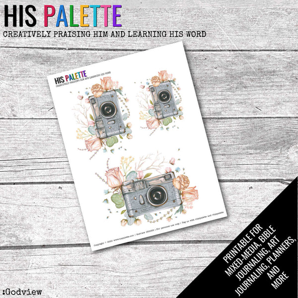 God-View printable for mixed-media, Bible journaling and faith art