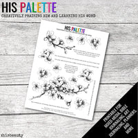 His Palette - "His Beauty" printable for mixed-media, Bible journaling and planners