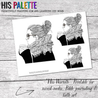 His Warmth printable for mixed-media, Bible journaling and faith art