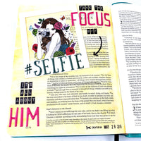 Not About Selfie Printable for Mixed-Media, Bible Journaling and Faith Art