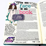 Face In The Book Printable for Mixed-Media, Bible Journaling and Faith Art