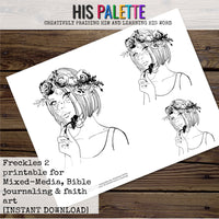 Freckles 2 Printable for Mixed-Media, Bible Journaling and Faith Art