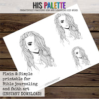 Plain & Simple Printable for Mixed-Media, Bible Journaling and Faith Art