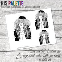 His Palette - "Taste and See" printable for mixed-media, Bible journaling and faith art