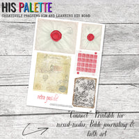 Connect printable for mixed-media, Bible journaling and faith art