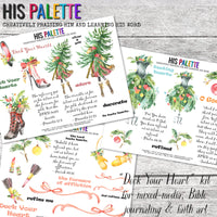 Deck Your Heart Printable Kit for Mixed-Media, Bible Journaling and Faith Art