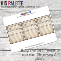 Message From God 5 printable for mixed-media, Bible journaling and faith art