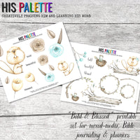 Bold & Blessed Printable Kit for Mixed-Media, Bible Journaling and Planners