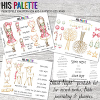 His Palette - "Silent Night & Christmas Friends" BUNDLE for Mixed-Media, Bible Journaling and Planners