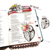 His Palette - "Vintage Heart" Printable for Mixed-Media, Bible Journaling and Faith Art