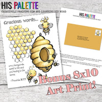 Sweeter Than Honey Printable Kit for Bible Journaling and Faith Art