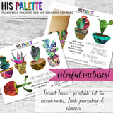 Desert Times Printable Kit for Bible Journaling. mixed-media, and planners