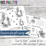 Look Up Child Printable Kit for Mixed-Media, Bible Journaling and Planners