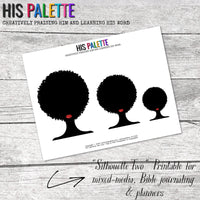 Silhouette Two printable for mixed-media, Bible journaling and planners